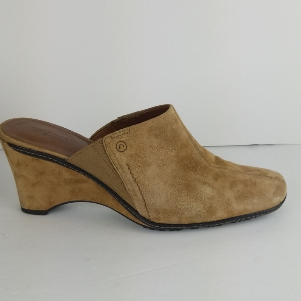 Rockport sole innovations suede mules 10
